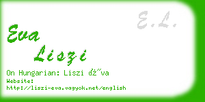 eva liszi business card